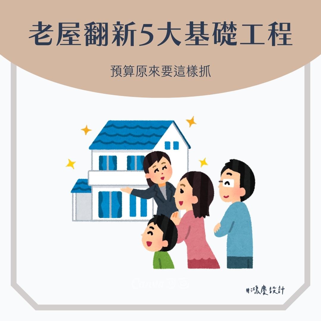 老屋翻新5大基礎工程看過來!預算原來要這樣抓